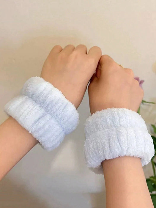 Shein 2 Piezas Diadema De Ducha De Terciopelo - Quierox - Tienda Online