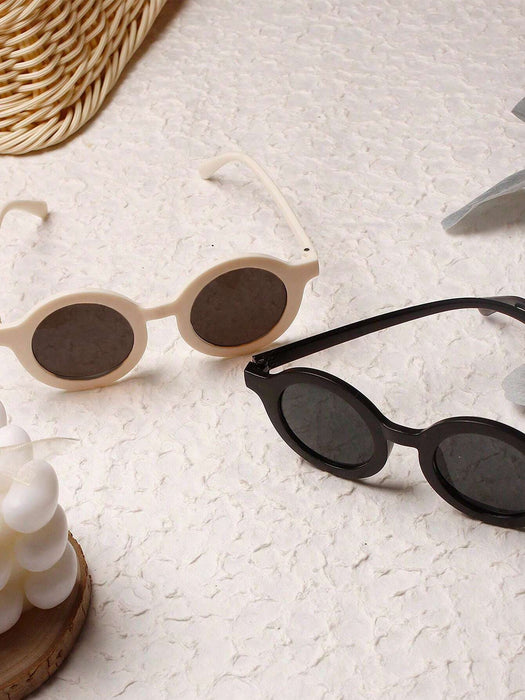 Shein 2 piezas Gafas de moda redondas de moda unisex para bebé - Quierox - Tienda Online