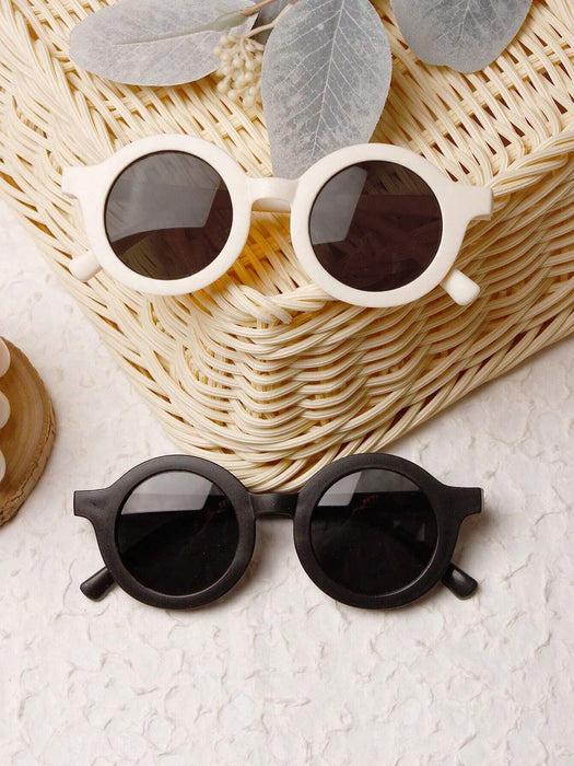 Shein 2 piezas Gafas de moda redondas de moda unisex para bebé - Quierox - Tienda Online
