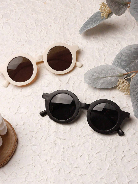 Shein 2 piezas Gafas de moda redondas de moda unisex para bebé - Quierox - Tienda Online