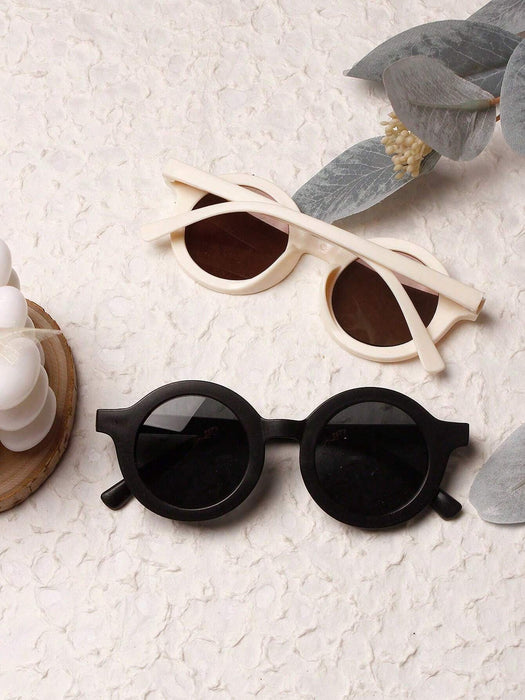 Shein 2 piezas Gafas de moda redondas de moda unisex para bebé - Quierox - Tienda Online