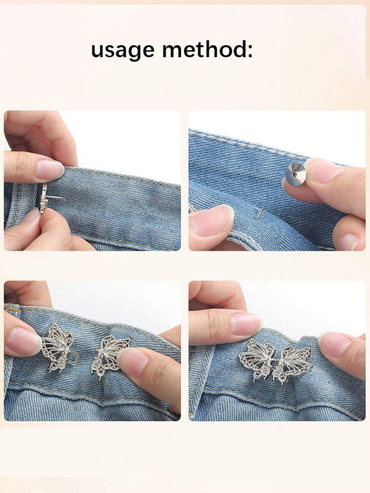 SHEIN 2 piezas Hebilla de metal con cierre de gancho y ojal - Quierox - Tienda Online