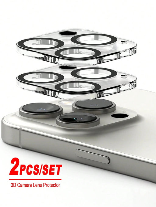 SHEIN 2 piezas Película de vidrio para lente de cámara para iPhone 15 Pro Max - Quierox - Tienda Online