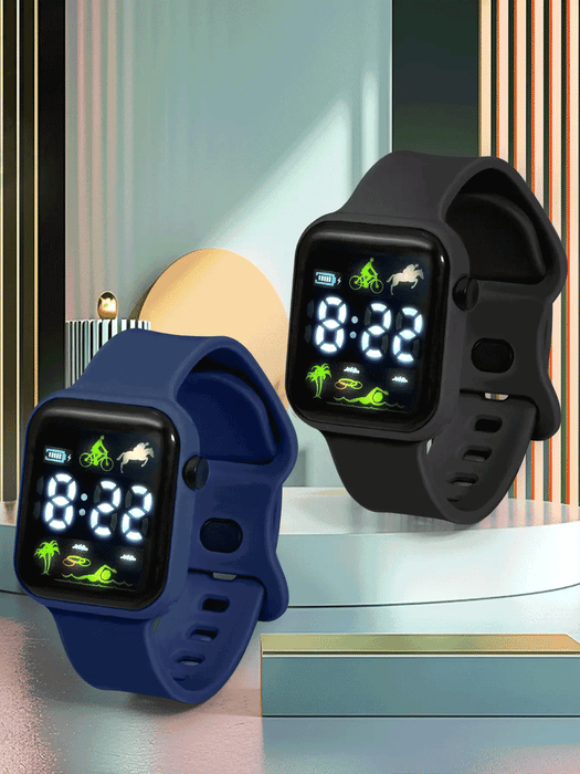 SHEIN 2 piezas Reloj electrónico deportivo de TPU con diseño - Quierox - Tienda Online
