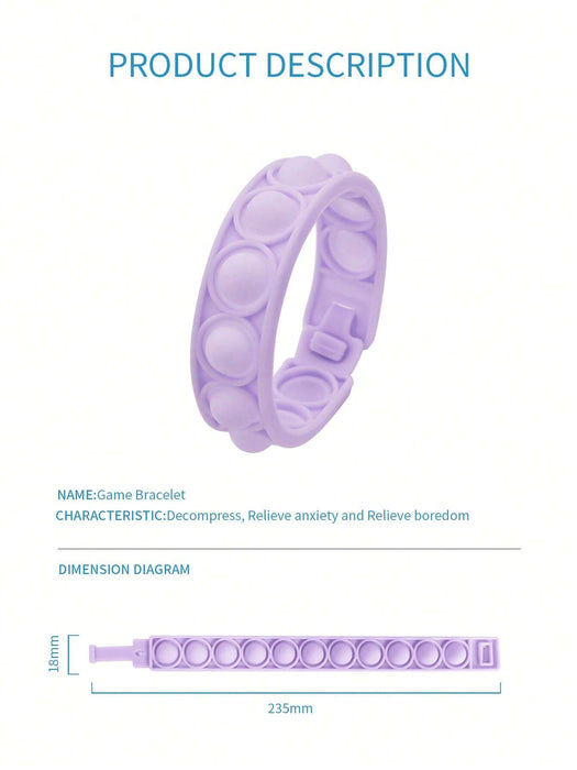 Shein 2 piezas/paquete reloj deportivo de Tpu con forma cuadrada y una pulsera con empujador de burbujas - Quierox - Tienda Online