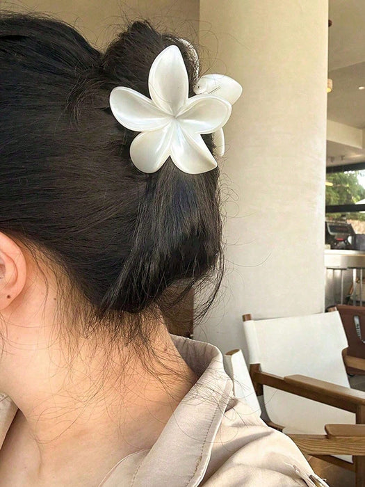 Shein 2 pinzas acrílicas para el cabello con diseño de flores extragrandes, elegantes y sofisticadas - Quierox - Tienda Online