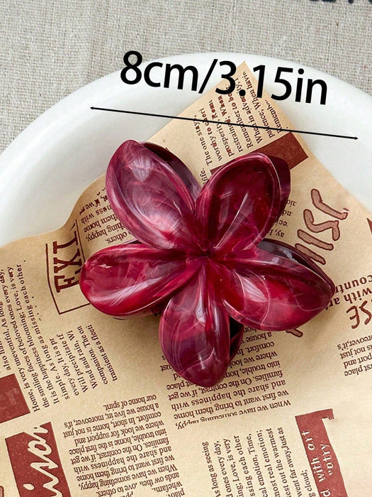 Shein 2 pinzas acrílicas para el cabello con diseño de flores extragrandes, elegantes y sofisticadas - Quierox - Tienda Online