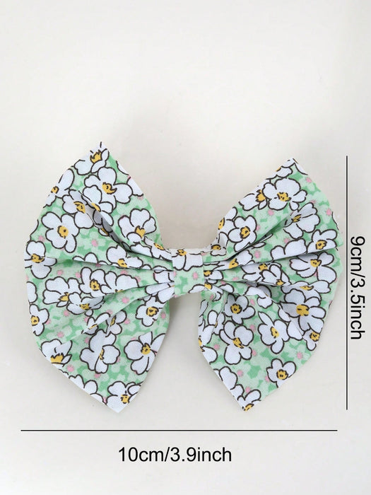 Shein 2 pinzas para el pelo con lazo floral para primavera/verano, pinzas - Quierox - Tienda Online