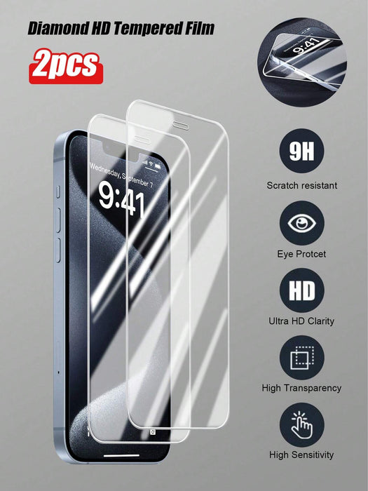 SHEIN 2 protectores de pantalla curvo 3D de alta definición, resistentes a los arañazos para Iphone 7P/8P - Quierox - Tienda Online