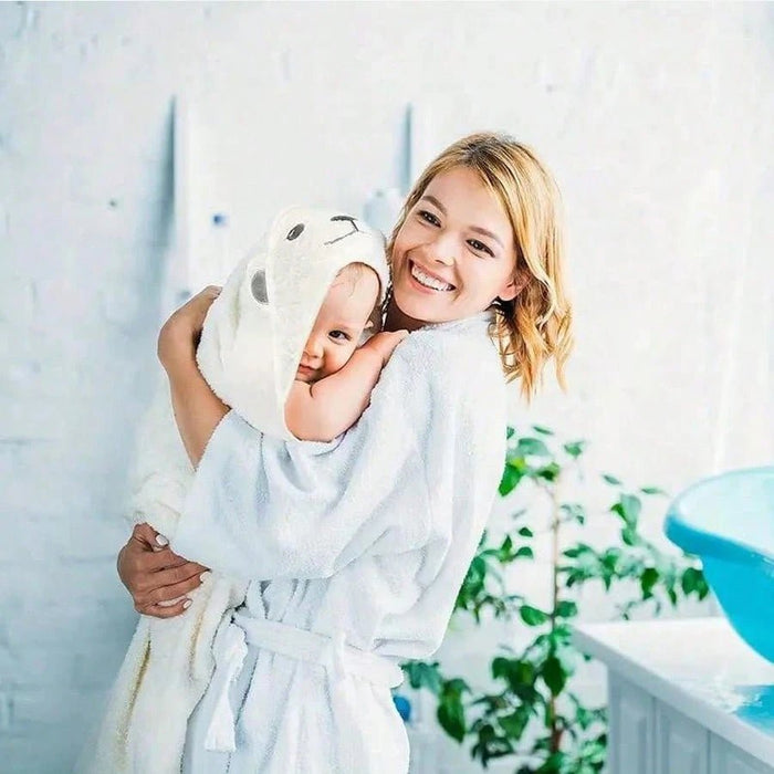 Shein 2 toallas de baño multifuncionales con capucha para bebé de poliester - Quierox - Tienda Online