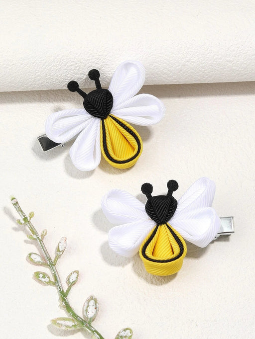 Shein 2 unids/pack lindo diseño de abeja pinza para el cabello para niña - Quierox - Tienda Online