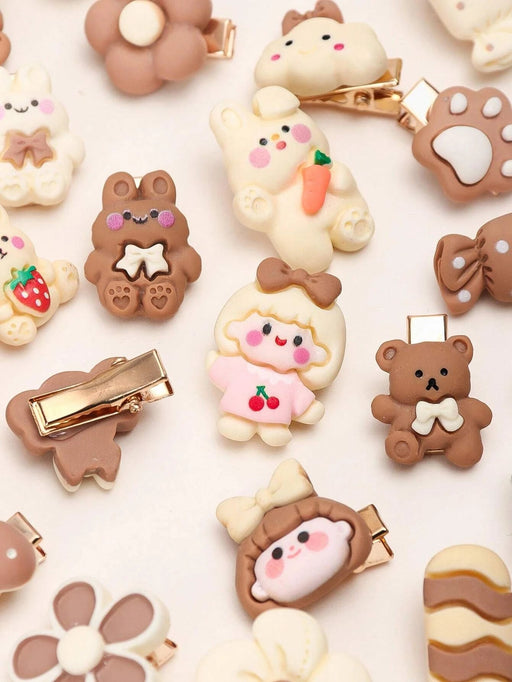 Shein 20 mini pinzas para el pelo de resina de colores aleatorios - Quierox - Tienda Online