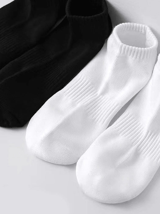 SHEIN 20 pares de calcetines cortos blancos de rayas verticales para mujer - Quierox - Tienda Online