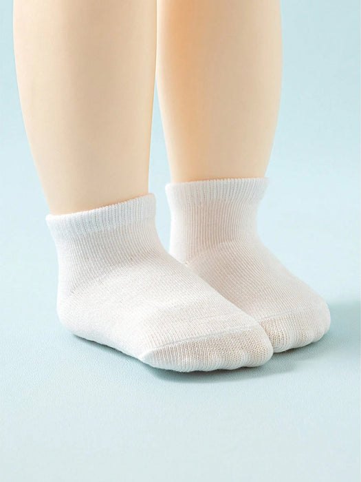 Shein 20 pares de calcetines tobilleros lisos para bebé para uso diario - Quierox - Tienda Online