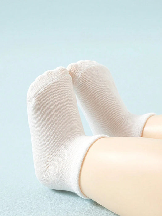 Shein 20 pares de calcetines tobilleros lisos para bebé para uso diario - Quierox - Tienda Online