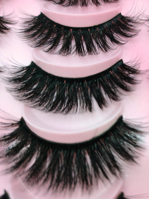 Shein 20 pares de pestañas postizas naturales y voluminizadas, pestañas de tira completa extra largas - Quierox - Tienda Online