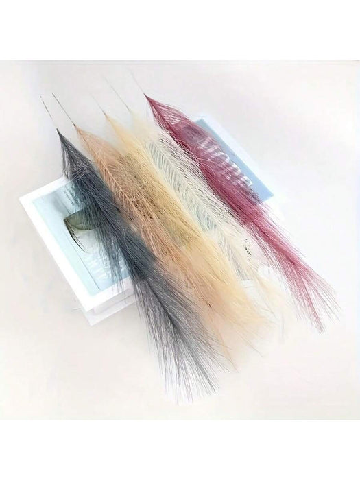 Shein 20 Piezas 17'' Plumas Esponjosas Decorativas De Hierba De Pampas Artificial, Decoraciones De Estilo Bohemio - Quierox - Tienda Online