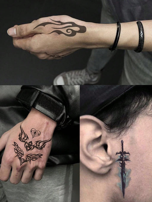 SHEIN 20 piezas de tatuajes temporales, pegatinas para hombres y chicas - Quierox - Tienda Online