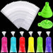 SHEIN 200 pcs de Fundas de Molde desechable para paletas de hielo, bolsas de plástico para helados con embudo de silicona - Quierox - Tienda Online