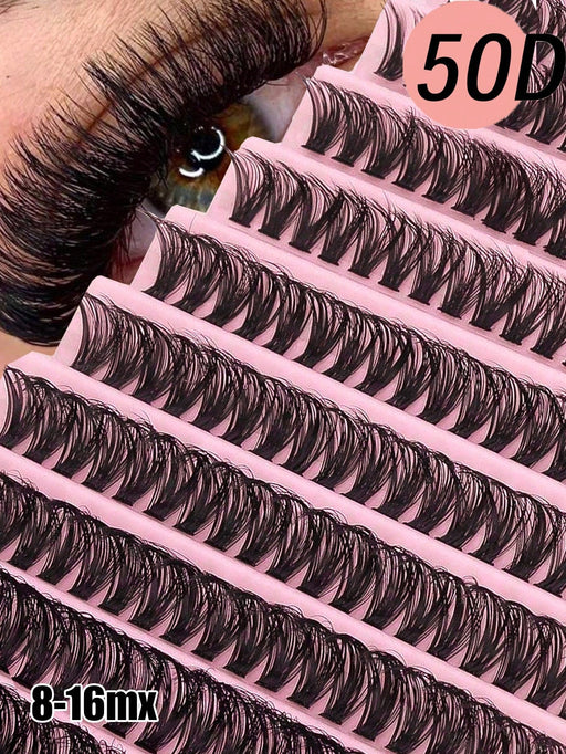 Shein 200 piezas de pestañas agrupadas, rizo D de 8 mm a 16 mm - Quierox - Tienda Online