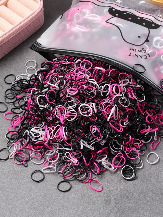 Shein 2000 piezas Ligas pequeñas elásticas para el cabello de mujer - Quierox - Tienda Online