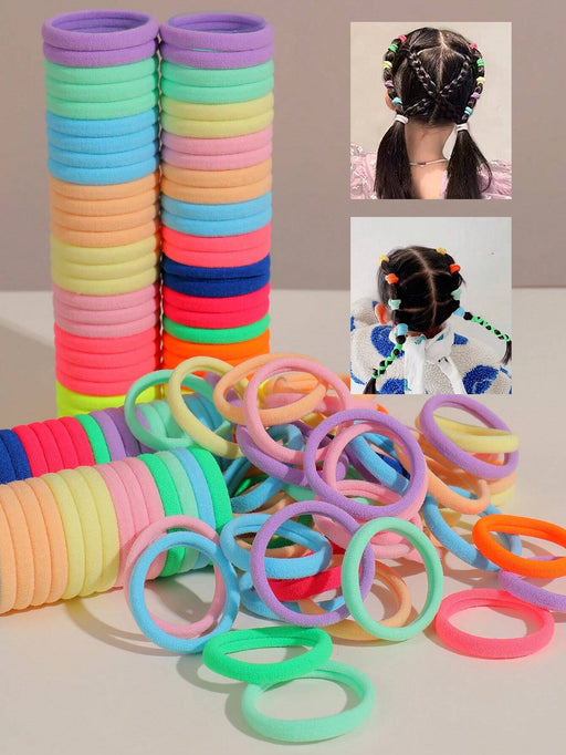 SHEIN 200PCS Gomas para el cabello coloridas e informales para niñas - Quierox - Tienda Online