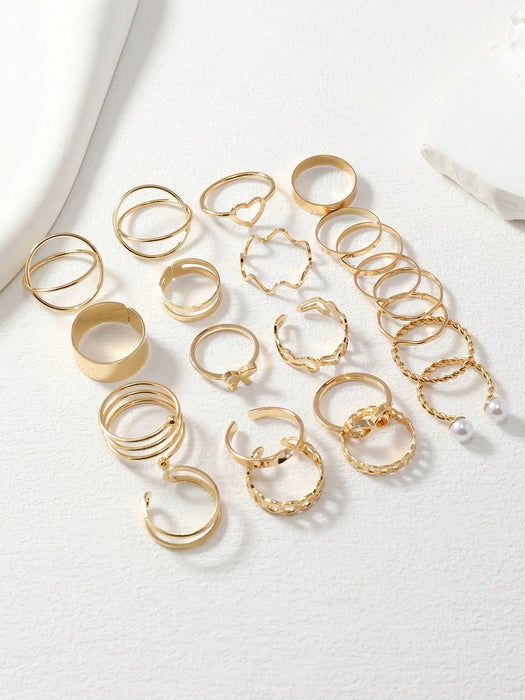 Shein 22 anillos sencillos para niña, personalizados - Quierox - Tienda Online