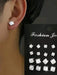 SHEIN 24 piezas Pendientes de botón de estilo geométrico redondo - Quierox - Tienda Online