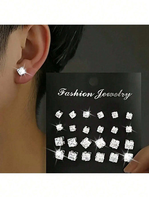 SHEIN 24 piezas Pendientes de botón de estilo geométrico redondo - Quierox - Tienda Online