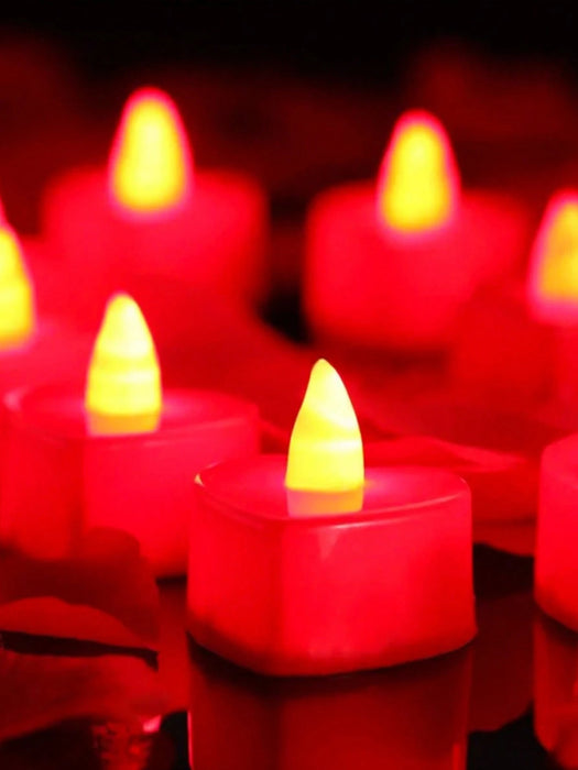 Shein 24 velas LED sin llama con forma de corazón - Quierox - Tienda Online
