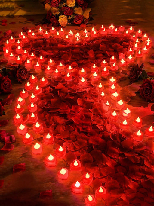 Shein 24 velas LED sin llama con forma de corazón - Quierox - Tienda Online