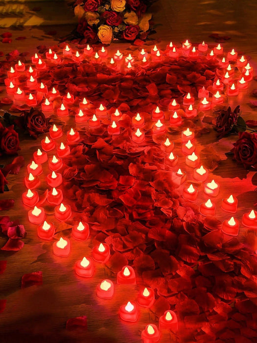 Shein 24 velas LED sin llama con forma de corazón - Quierox - Tienda Online