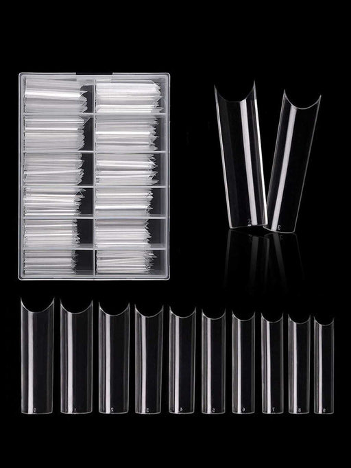 Shein 240 piezas de uñas postizas extra largas transparentes - Quierox - Tienda Online