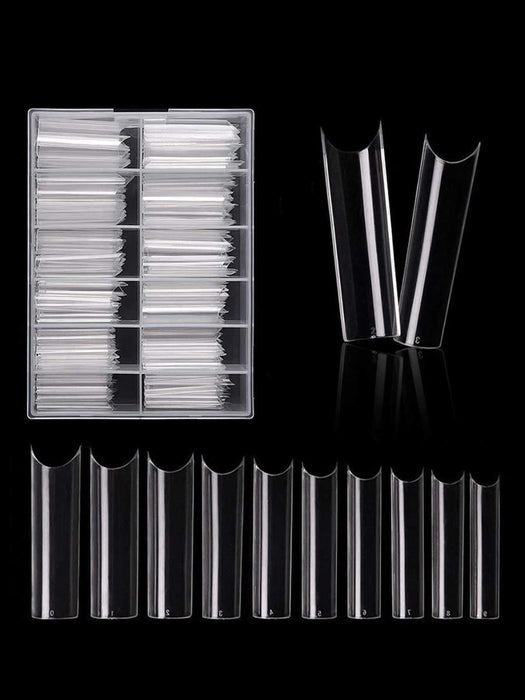 Shein 240 piezas de uñas postizas extra largas transparentes - Quierox - Tienda Online