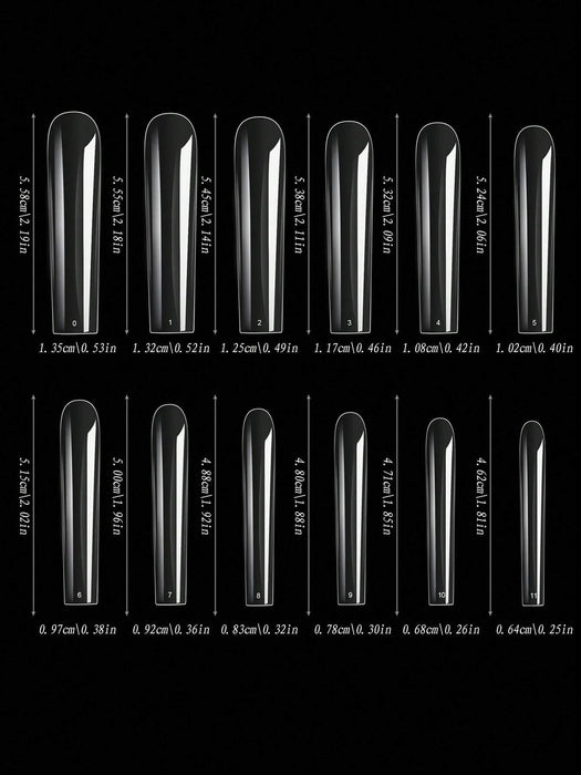 Shein 240 piezas Uñas postizas XXL súper largas estilo bailarina, uñas de gel mate de cobertura completa - Quierox - Tienda Online