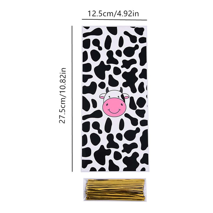 Shein 25 piezas Bolsas de celofán con cierre hermético con estampado de vaca - Quierox - Tienda Online