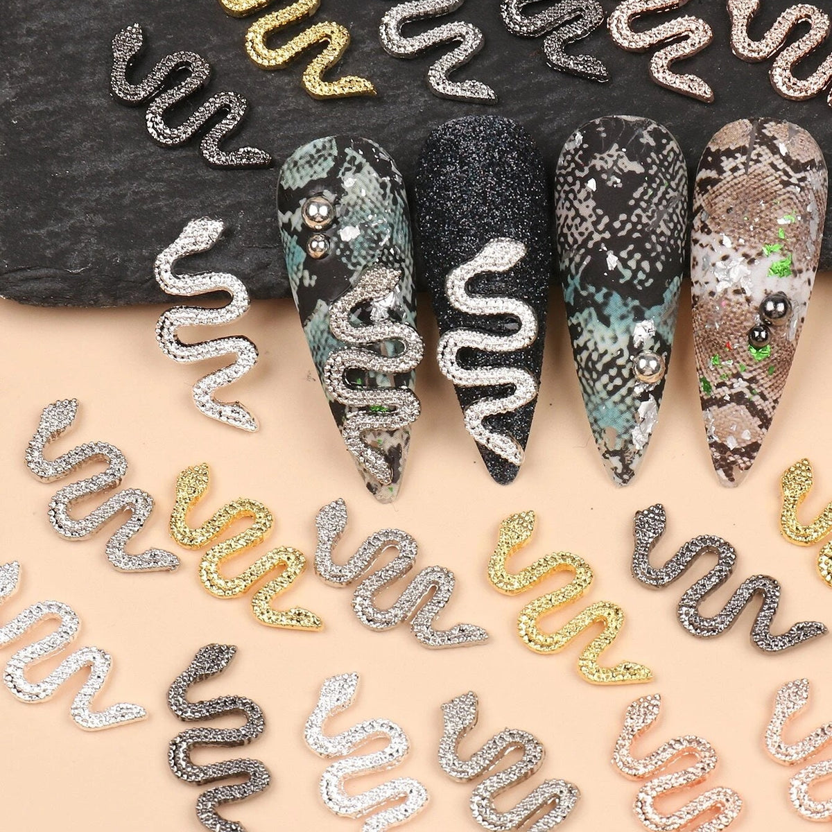 Shein 25 piezas de accesorios para decoración de uñas con forma de