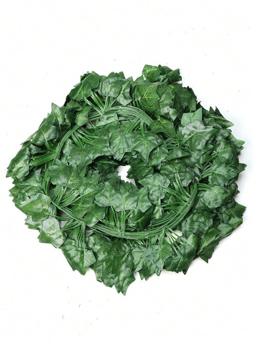 Shein 2M Planta artificial de hiedra verde con hojas de seda para colgar en la pared, decoración para el hogar - Quierox - Tienda Online