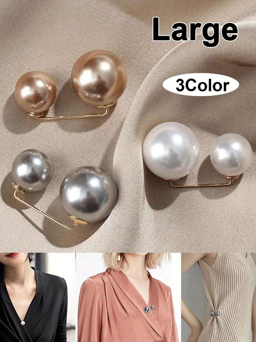 SHEIN 3 broches de perlas para ropa antideslizante para ceñir la cintura de vestidos - Quierox - Tienda Online