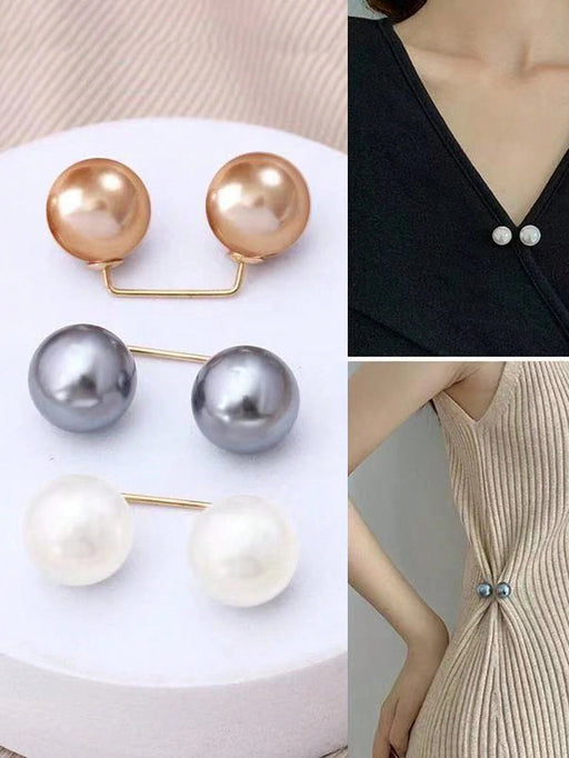 SHEIN 3 broches de perlas para ropa antideslizante para ceñir la cintura de vestidos - Quierox - Tienda Online
