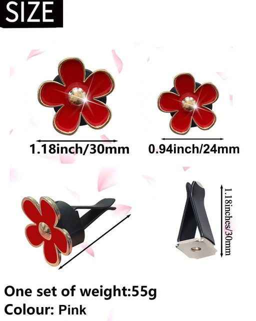 SHEIN 3 clips de aleación con forma de margarita para ambientador de coche - Quierox - Tienda Online