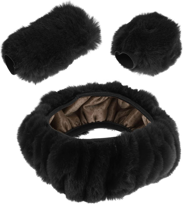 Shein 3 fundas protectoras para volante de coche, color negro, 15 pulgadas - Quierox - Tienda Online
