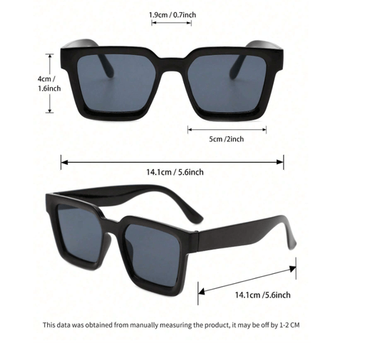 SHEIN 3 gafas clásicas de moda con montura cuadrada de plástico para hombre - Quierox - Tienda Online