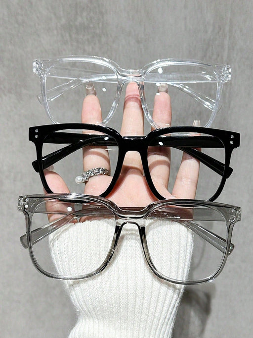 SHEIN 3 par de gafas ópticas con montura cuadrada, estilo campus - Quierox - Tienda Online