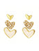 SHEIN 3 Pares de Aretes blancos con forma de corazón de estilo creativo y simple - Quierox - Tienda Online