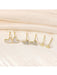 SHEIN 3 Pares de Aretes blancos con forma de corazón de estilo creativo y simple - Quierox - Tienda Online