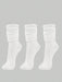 Shein 3 pares de calcetines casuales y versátiles de color blanco liso hasta la pantorrilla para hombre - Quierox - Tienda Online