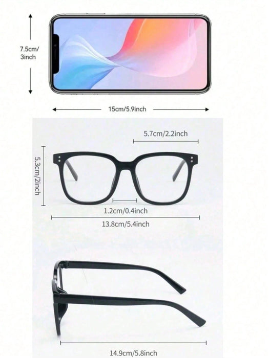 SHEIN 3 pares de gafas de marco cuadrado para uso diario, adecuadas para hombres y mujeres - Quierox - Tienda Online