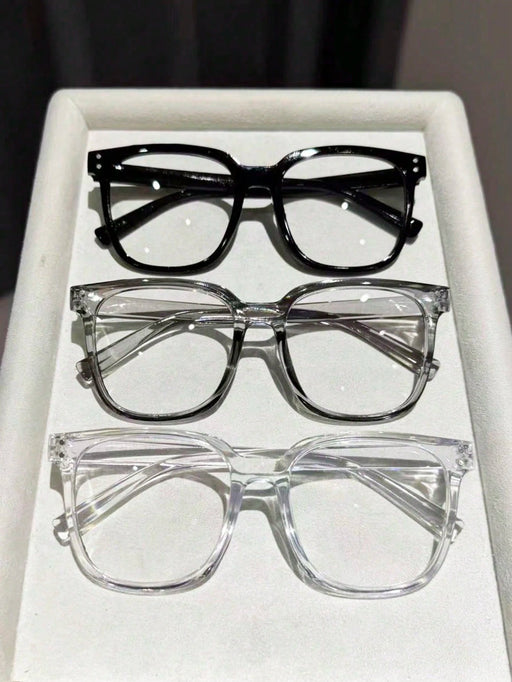 SHEIN 3 pares de gafas de marco cuadrado para uso diario, adecuadas para hombres y mujeres - Quierox - Tienda Online