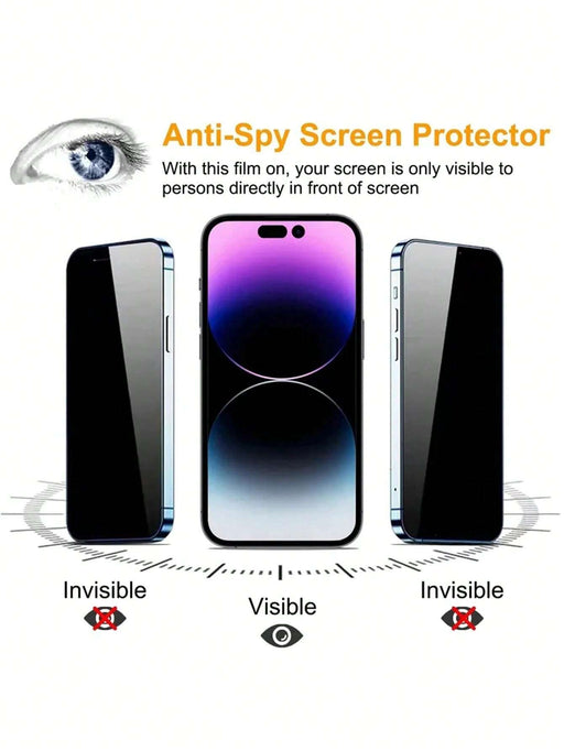 Shein 3 películas protectoras de pantalla de teléfono antiespía templadas compatibles con Apple - Quierox - Tienda Online